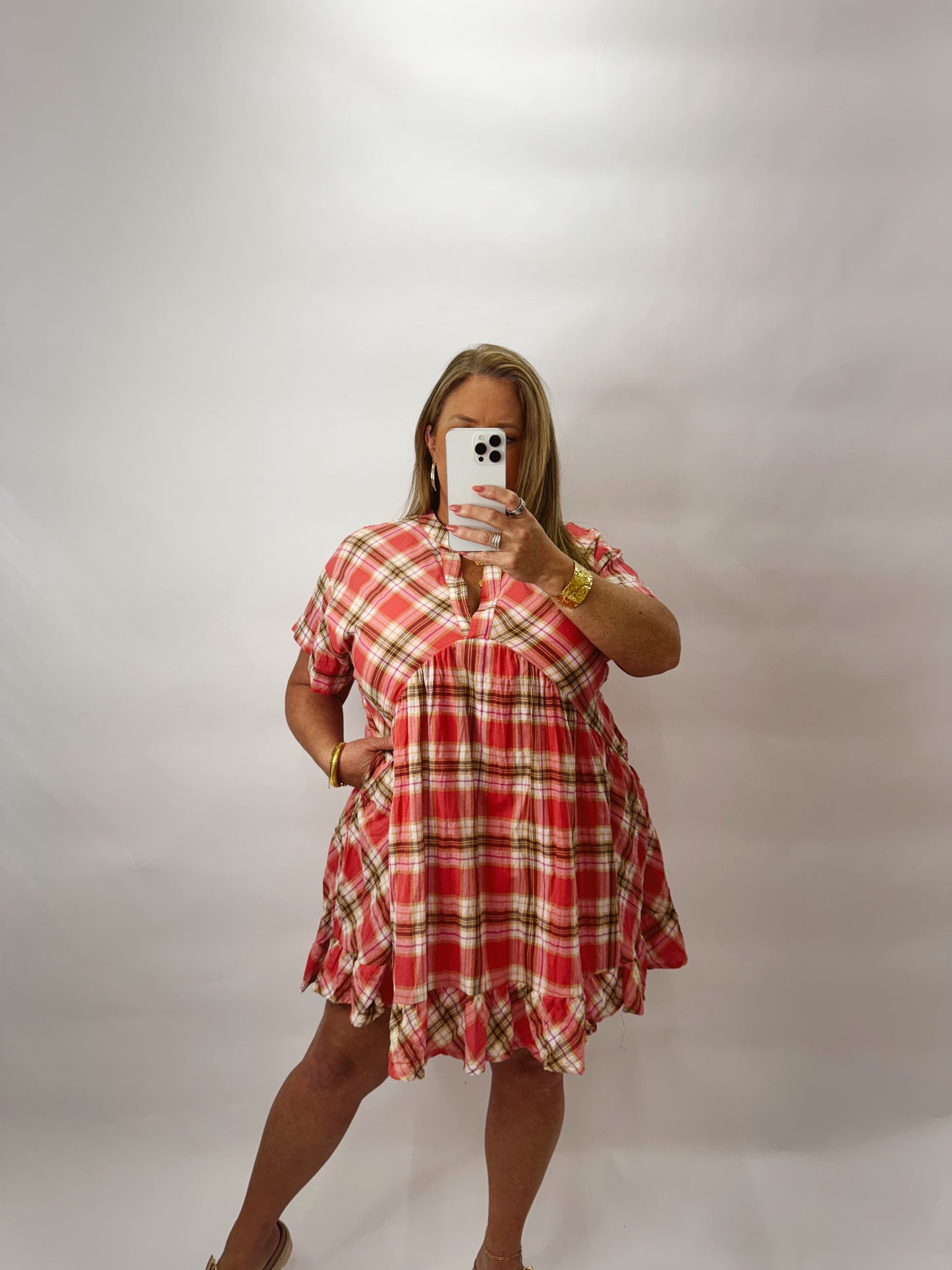 The Dani | Pink Plaid Dress