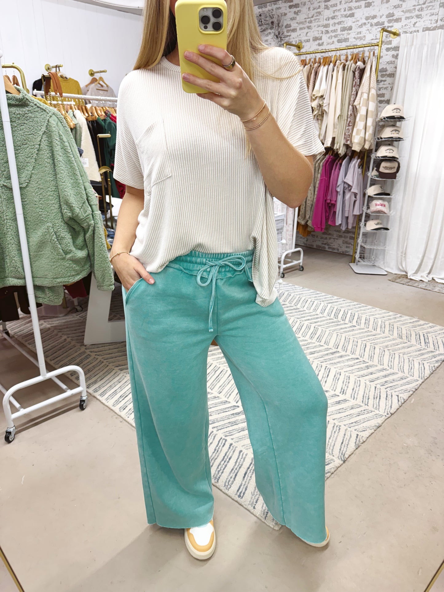 The Everyday Sweatpants | Acid Wash Teal