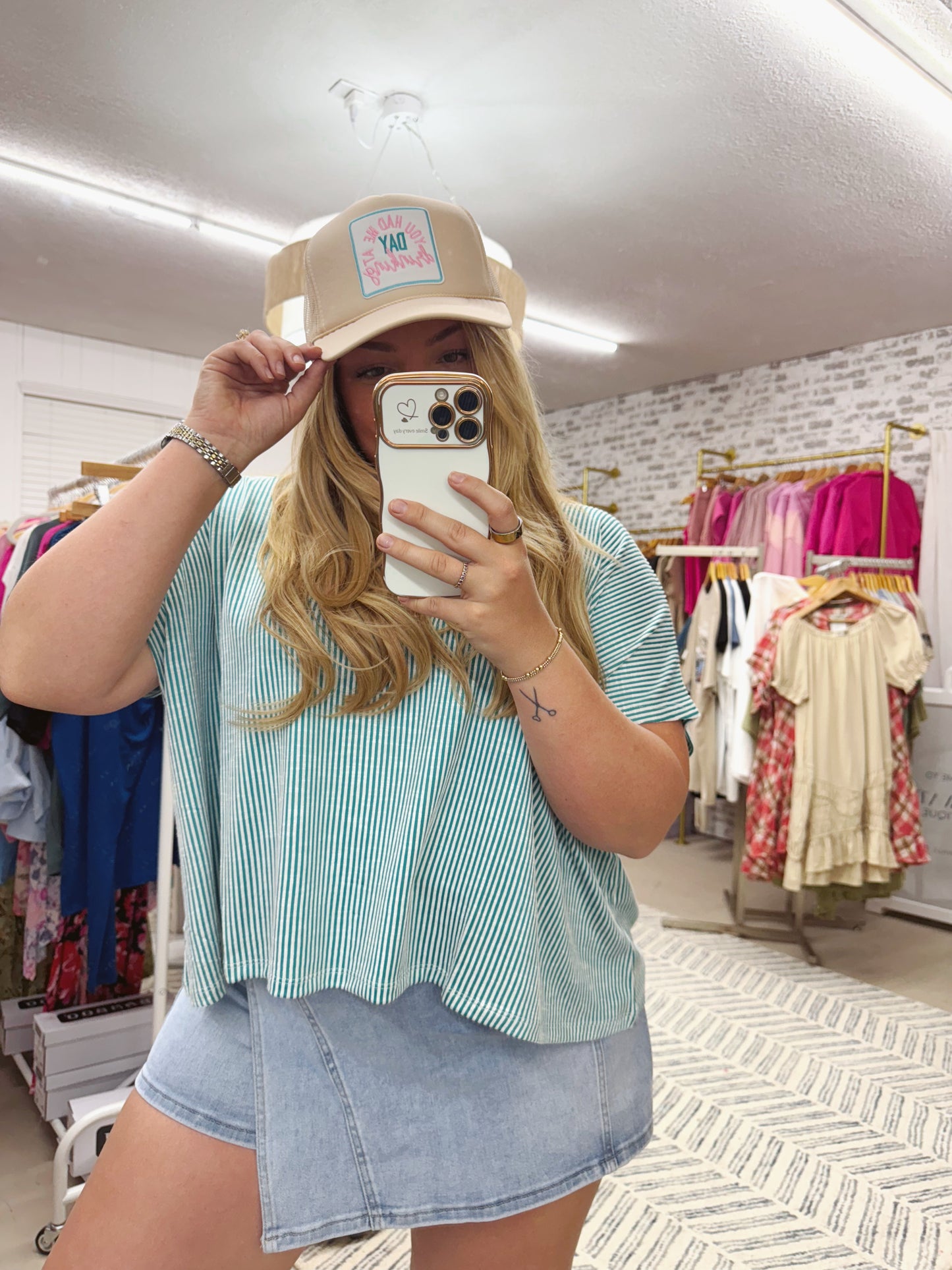 The Posie 2.0 | Teal Ribbed Tee