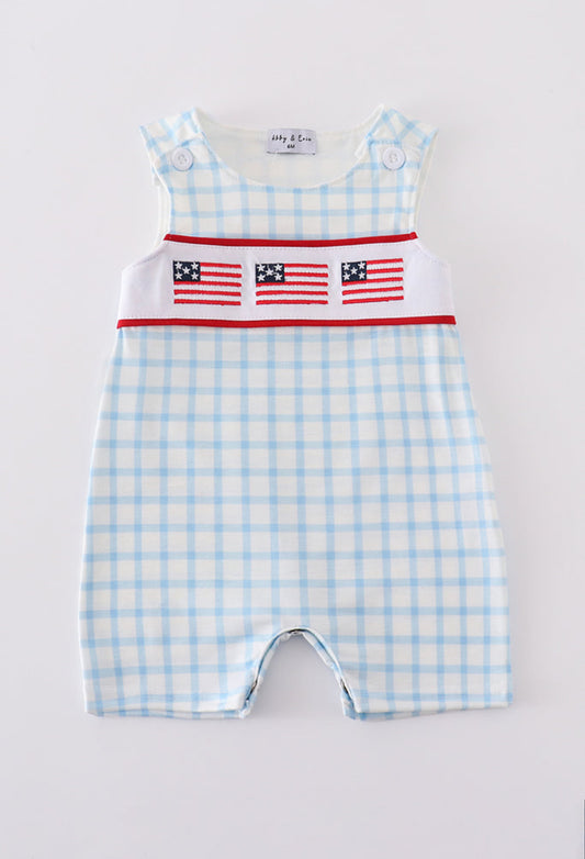 The Alex | Flag Embroidered Romper