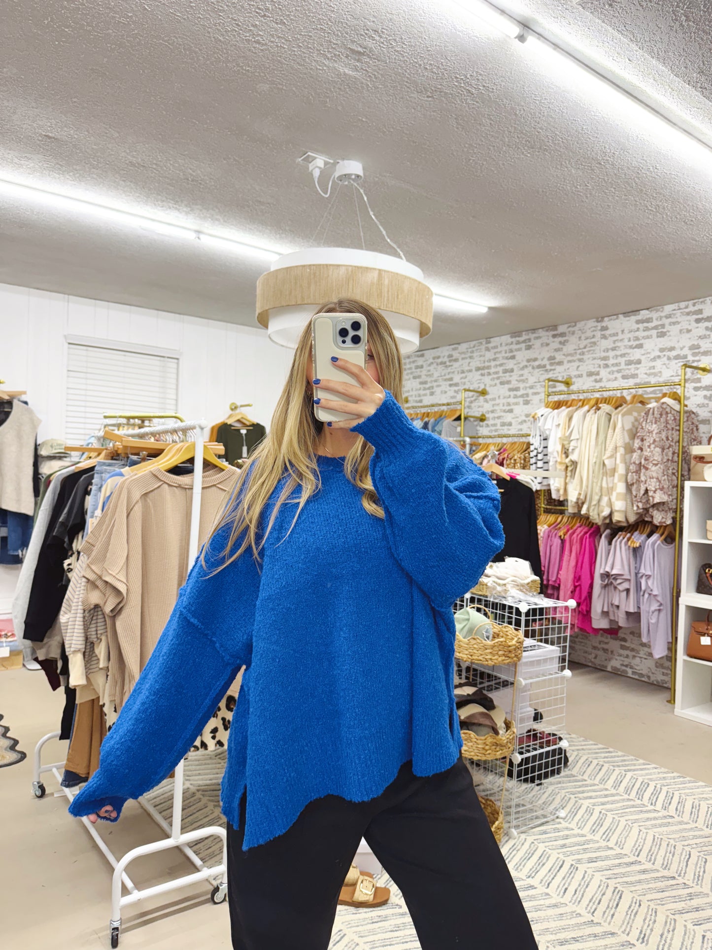 The Whitney | Oversized Royal Blue Sweater