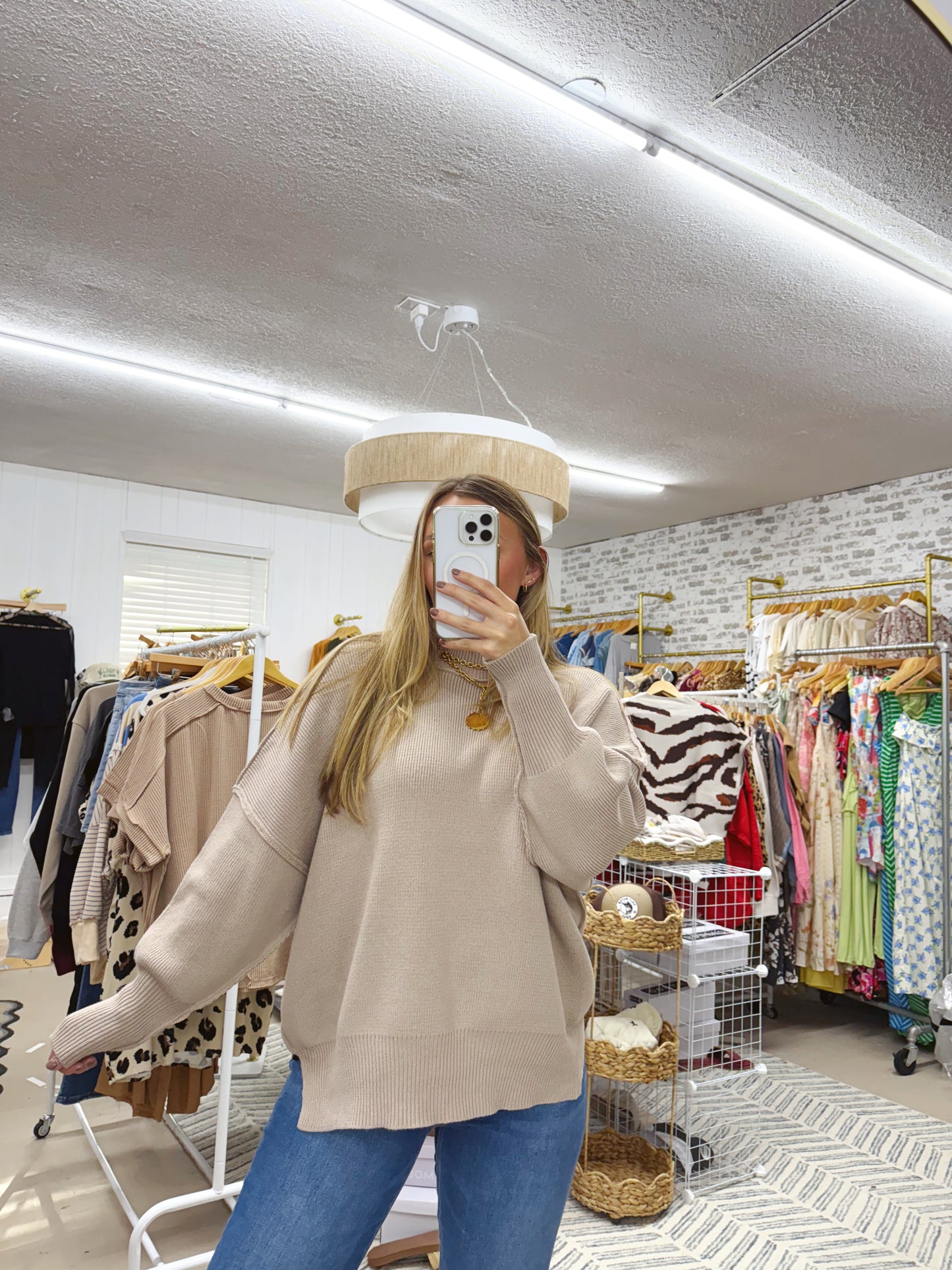 The Alice | Ash Mocha Side Slit Sweater