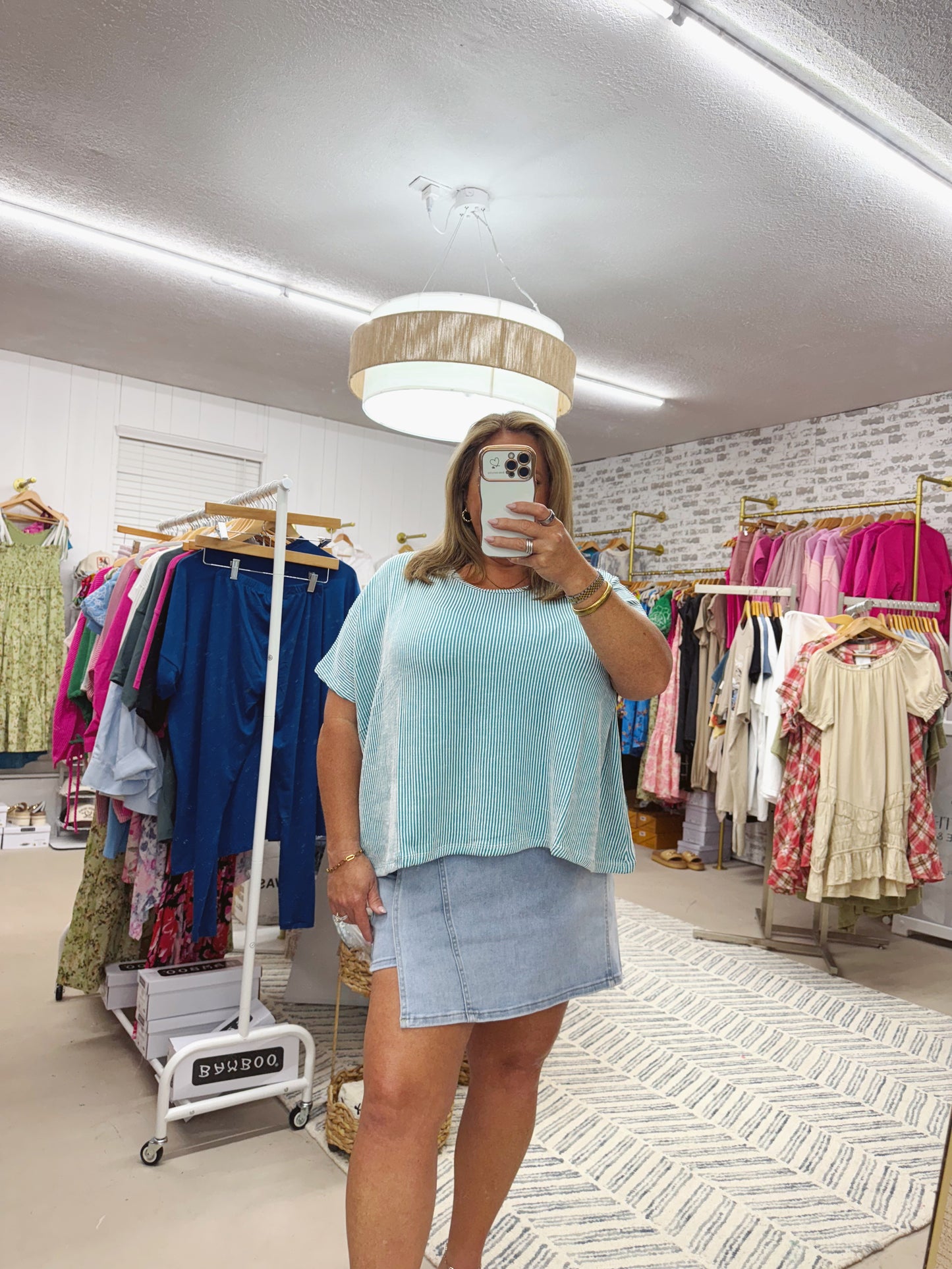 The Posie 2.0 | Teal Ribbed Tee