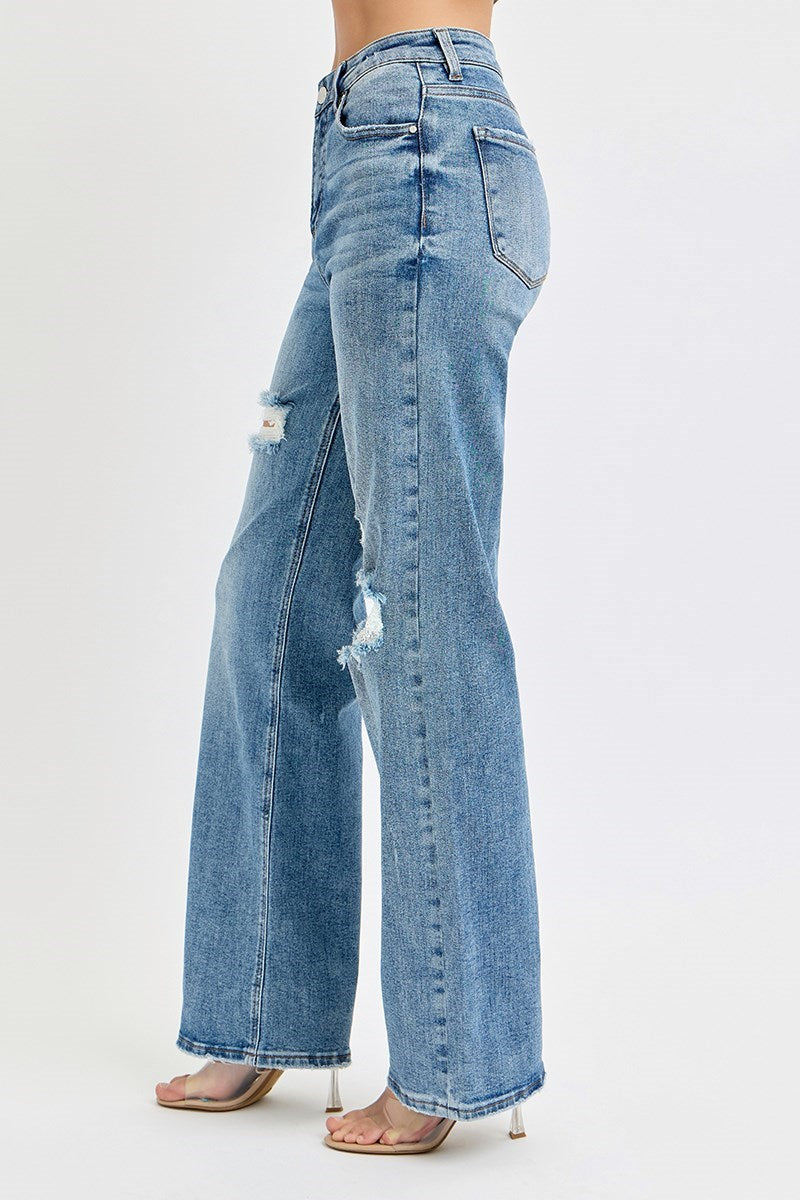 Risen Jeans | High Rise Ripped Wide Leg