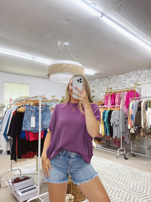 The Kristie | Purple Oversized Top
