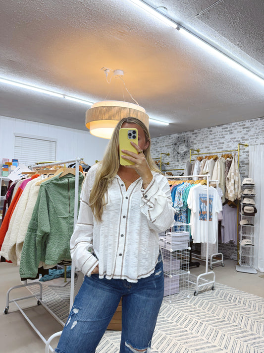 The Kylie | Exposed Seam Button Down