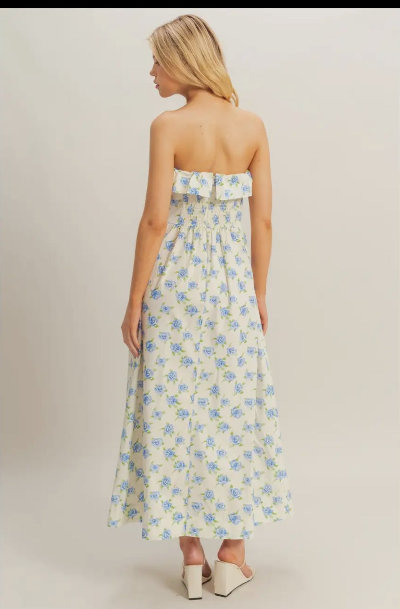 The Sienna | Floral Strapless Tube Maxi Dress