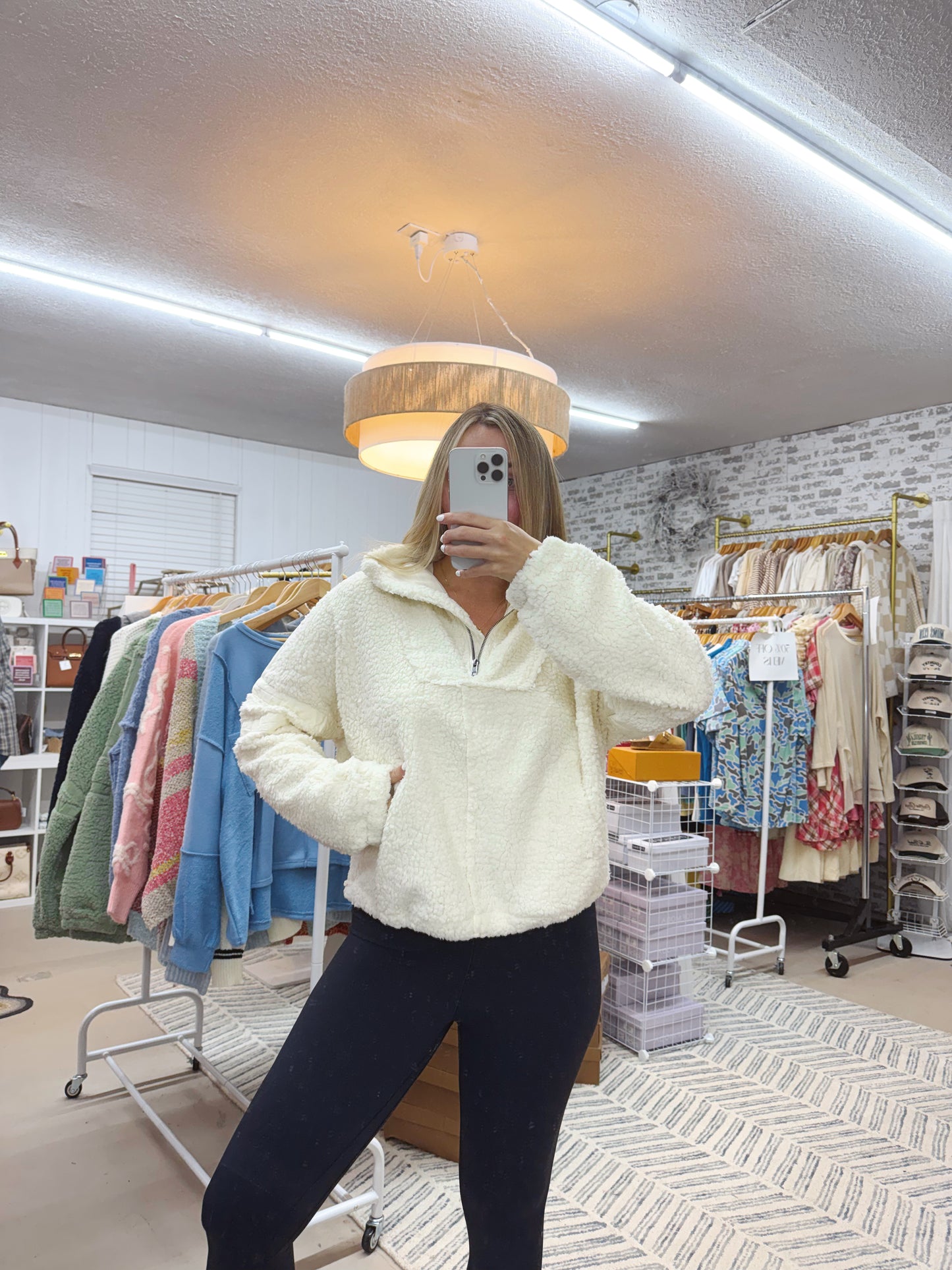 The Jaylene | Sherpa Quarter Zip Pullover