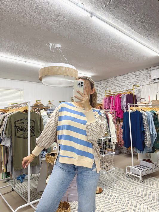 The Crystal | Oversized Striped Top
