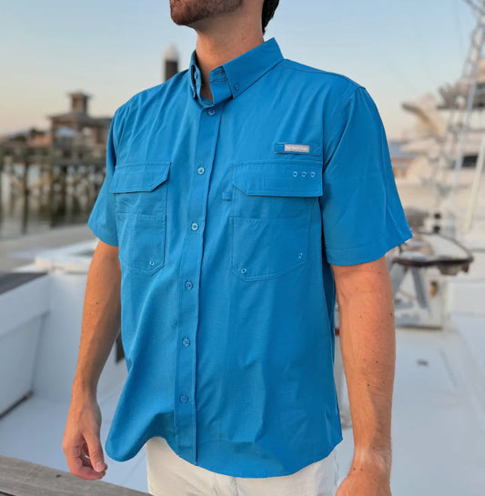 The Blue Fishing Button Up