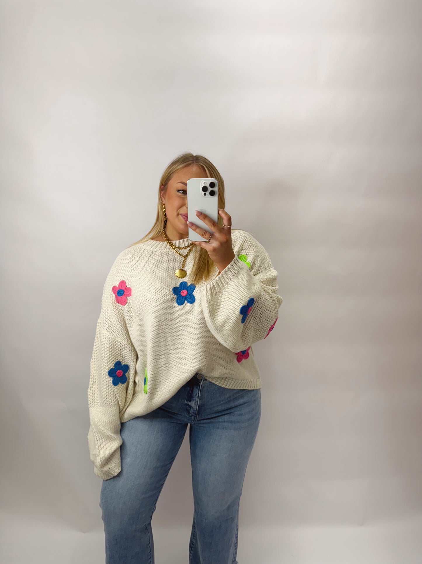 The Jayla | Flower Sweater