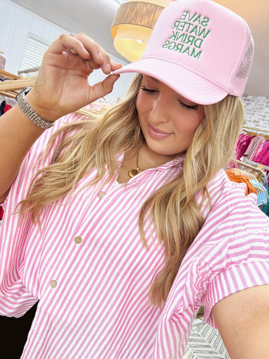 Save Water Drink Margs | Pink Trucker Hat