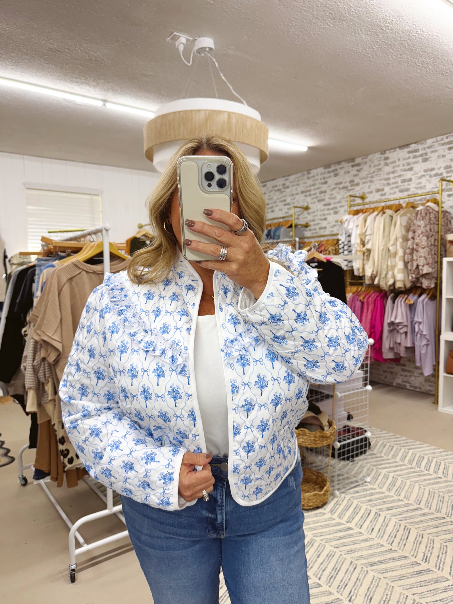 The Blue Floral Bow Jacket