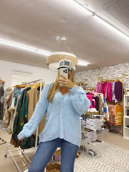 The Lisa | Sky Blue Oversized Cardigan