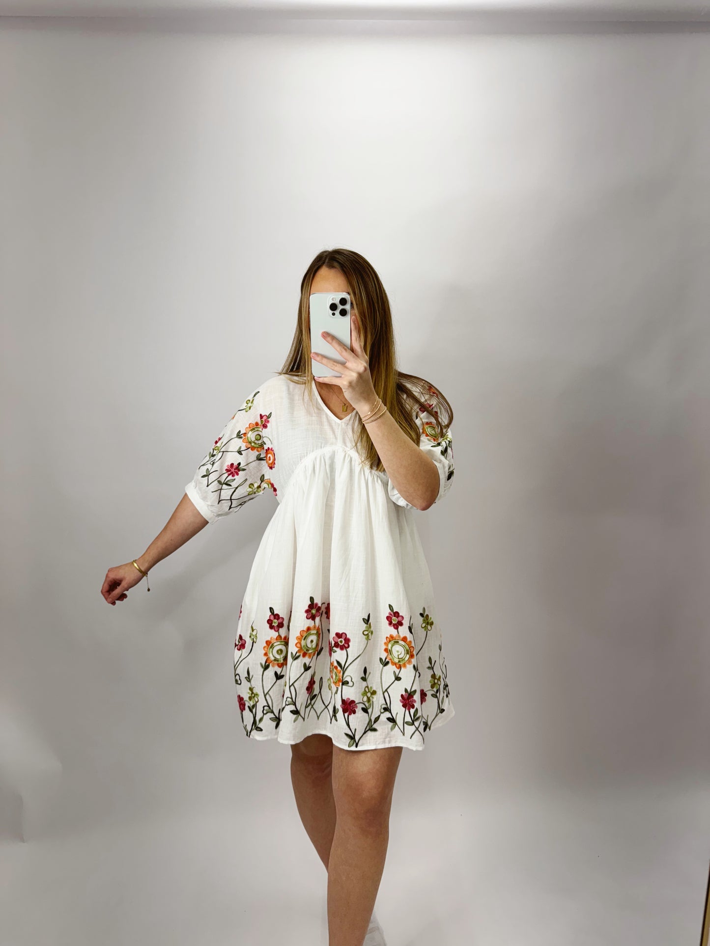 The Desirae | Floral Embroidered Dress