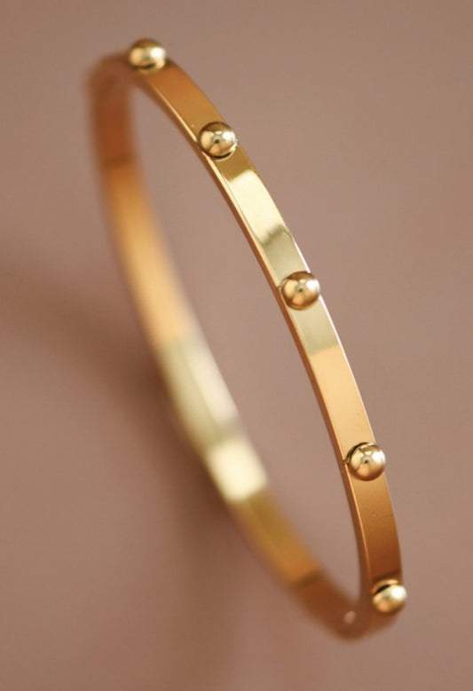 The Studded Bangle | Gold