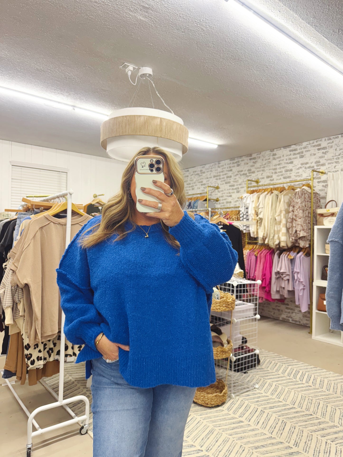 The Whitney | Oversized Royal Blue Sweater
