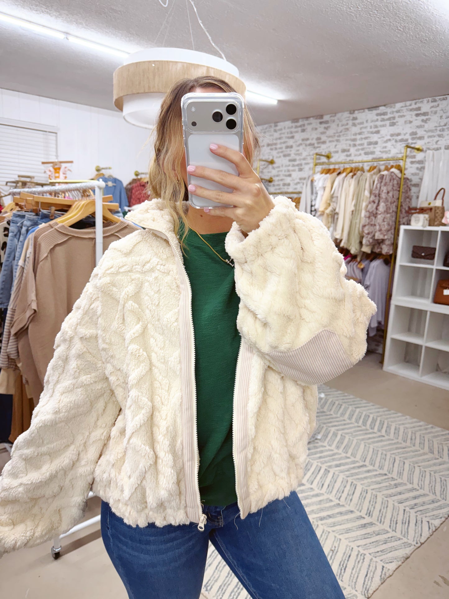 The Cloud Cable Zip Up Jacket