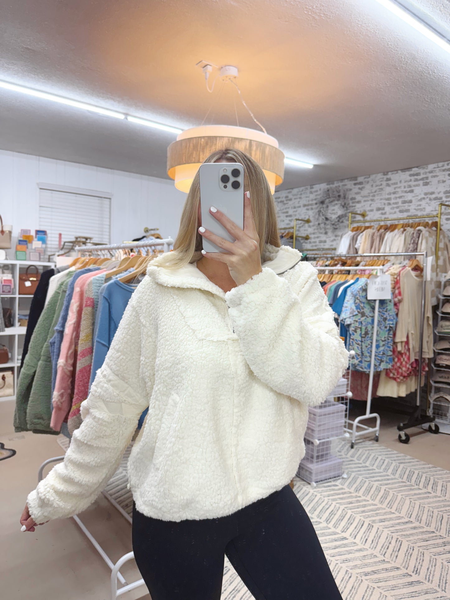 The Jaylene | Sherpa Quarter Zip Pullover