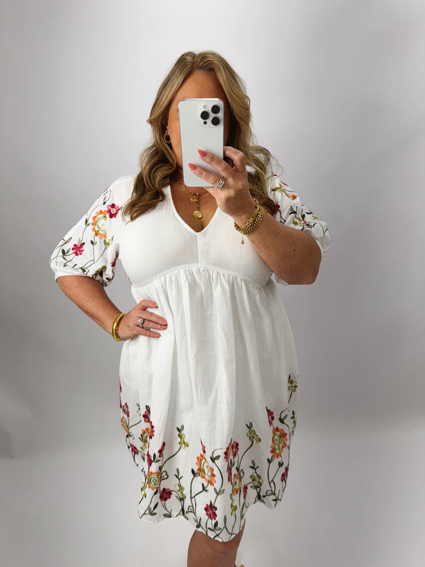 The Desirae | Floral Embroidered Dress