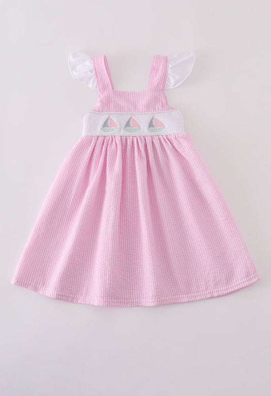 The Lila | Pink Sailboat Dress