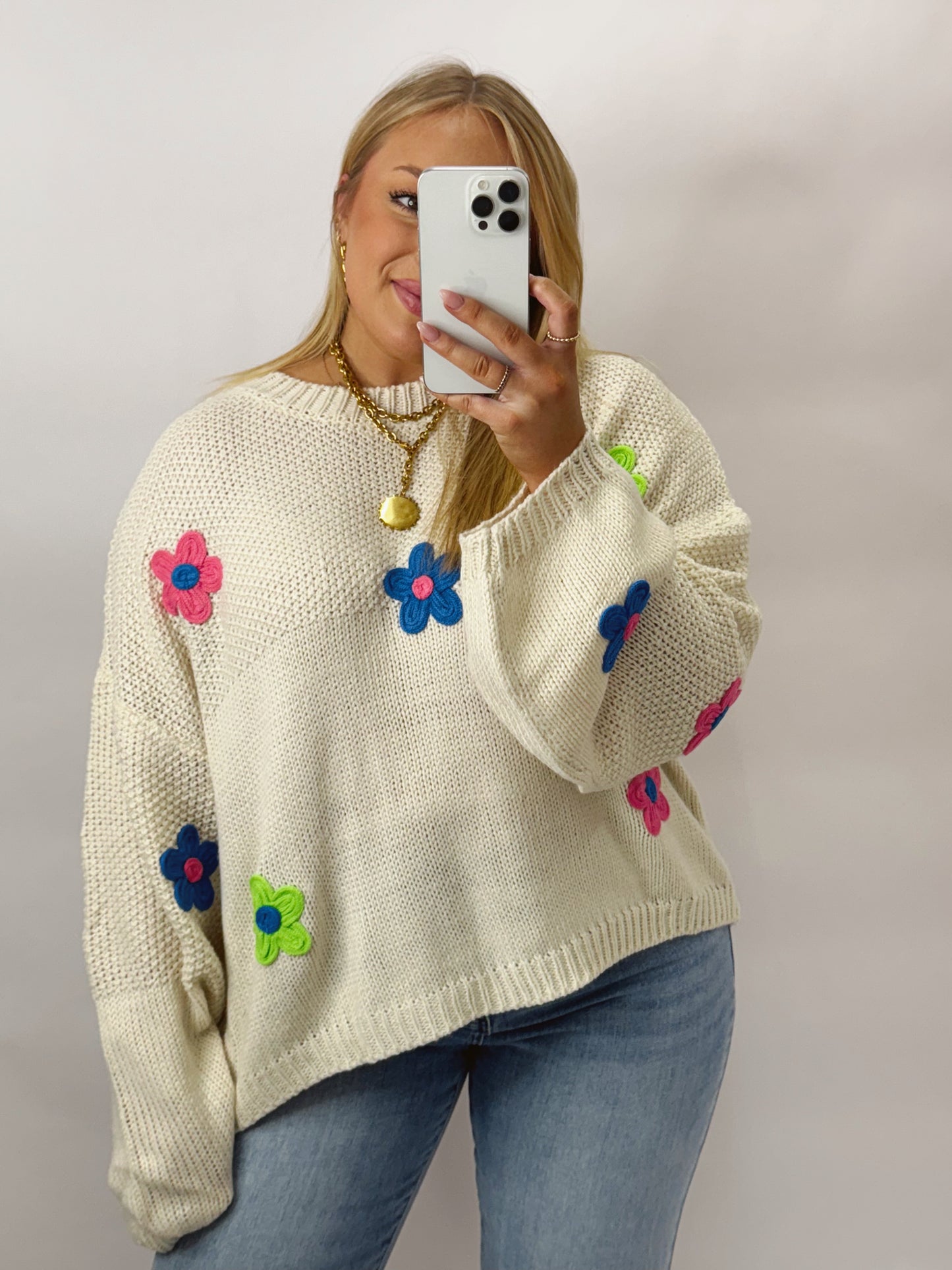 The Jayla | Flower Sweater
