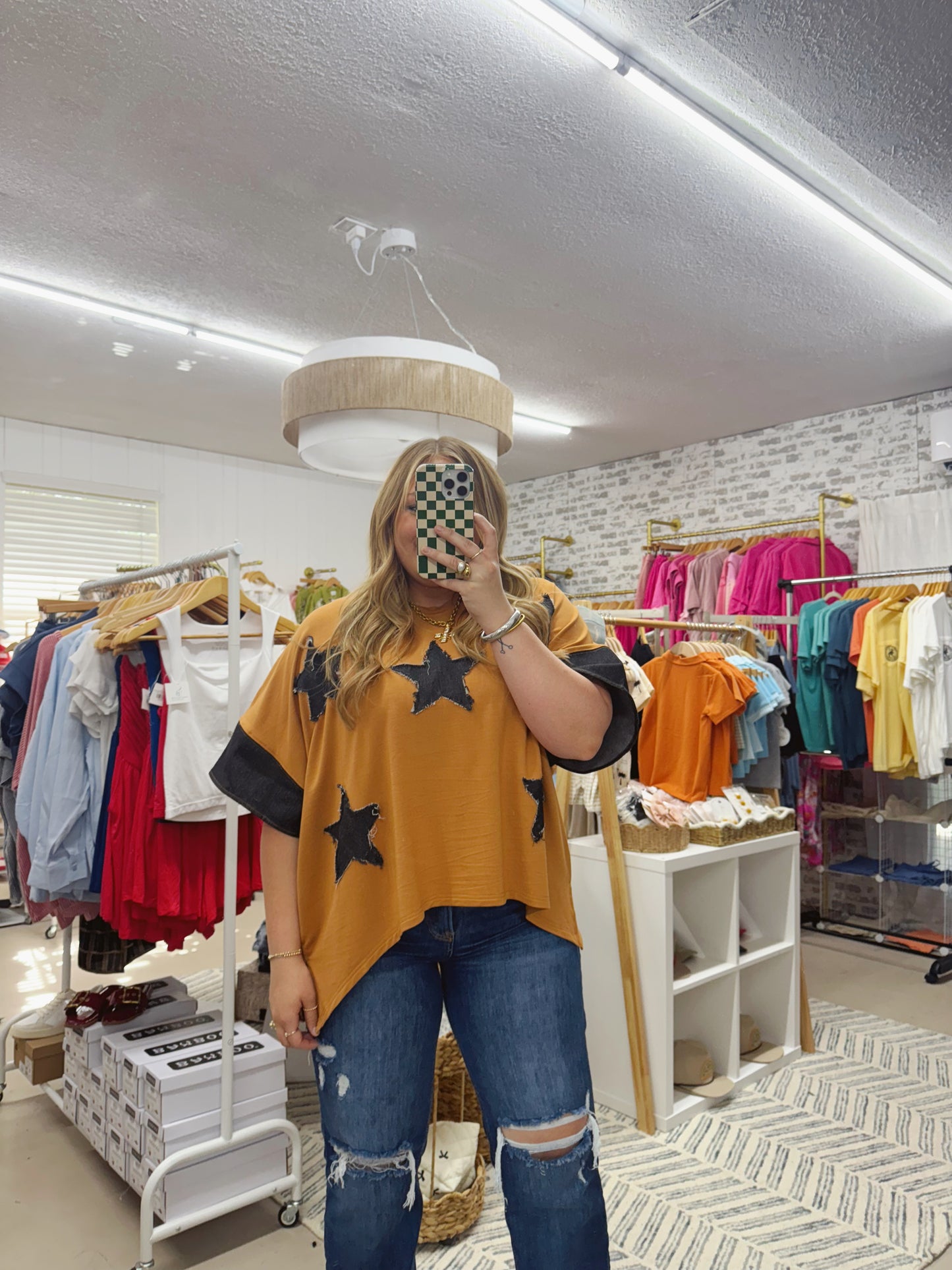 The Tanya | Denim Star Top