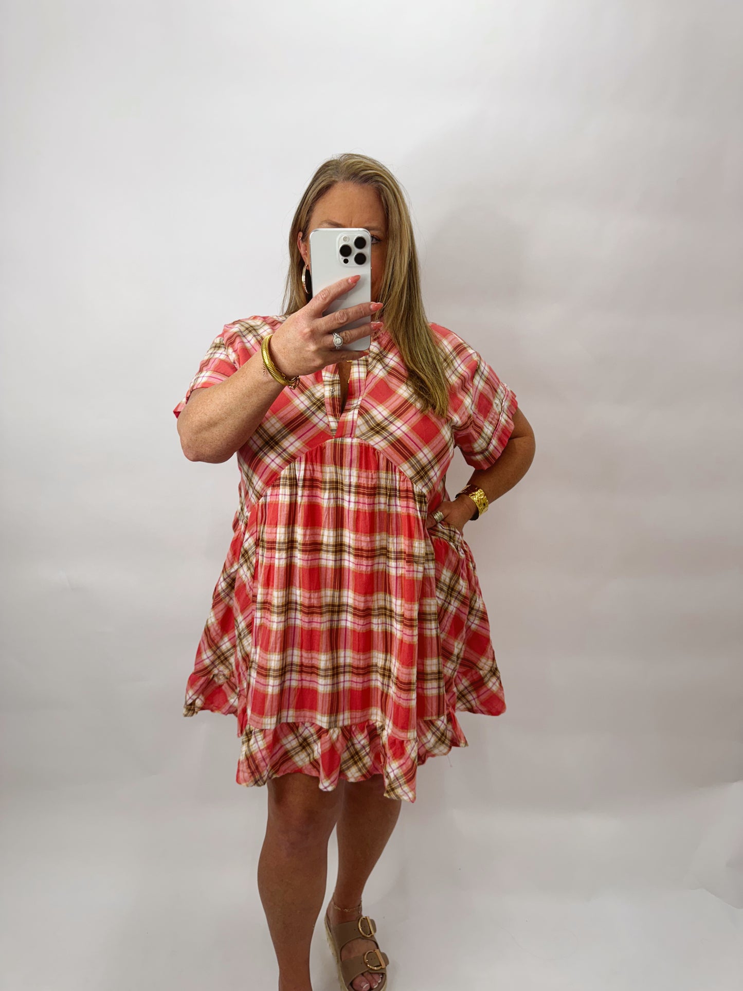 The Dani | Pink Plaid Dress