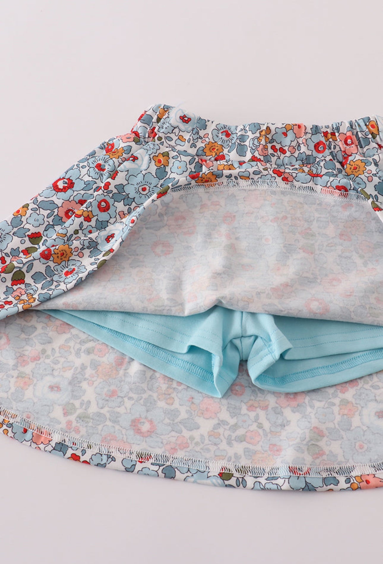 The Claudia | Floral Bow Skorts Set