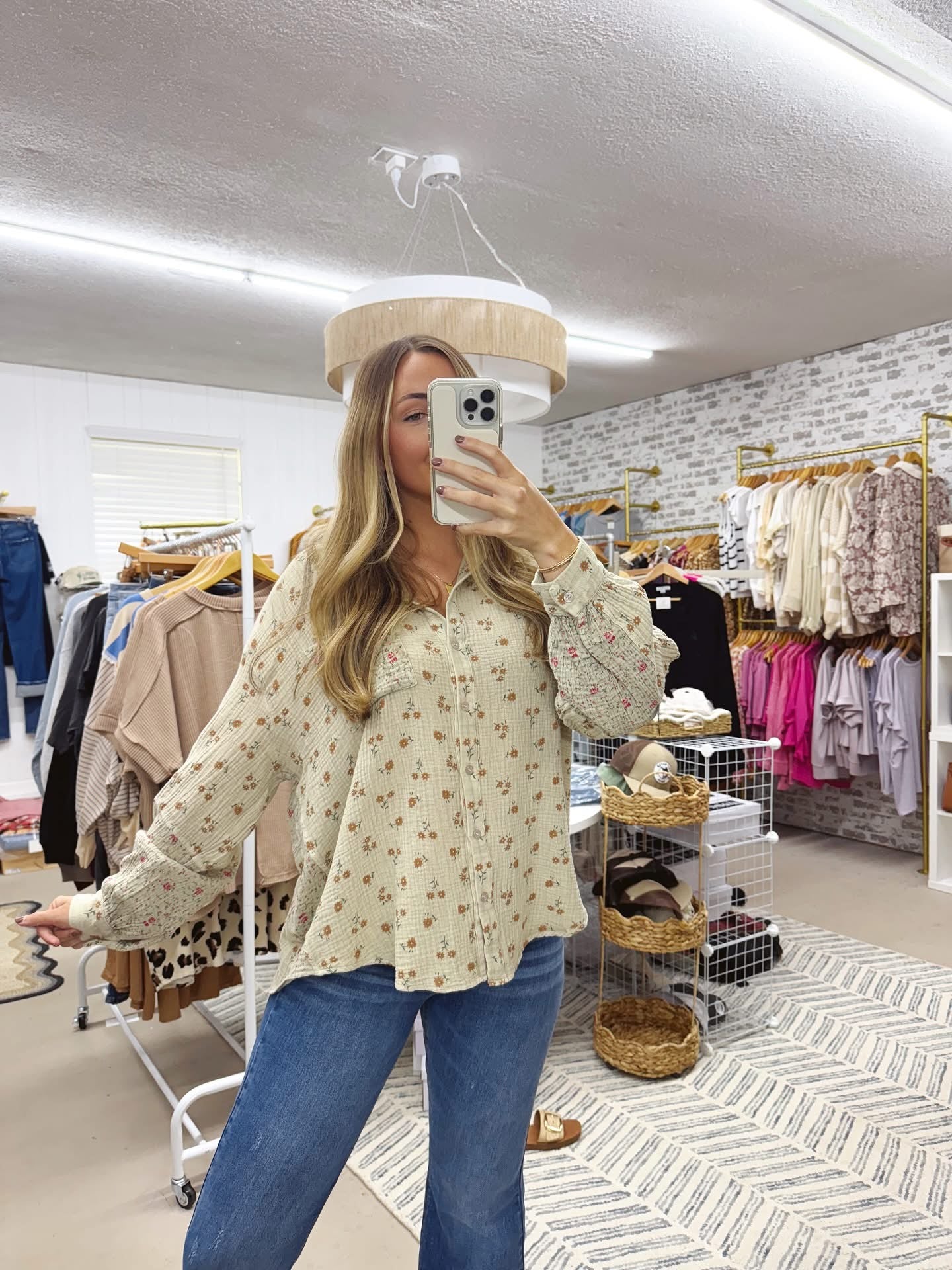 The Nova | Floral Gauze Button Down