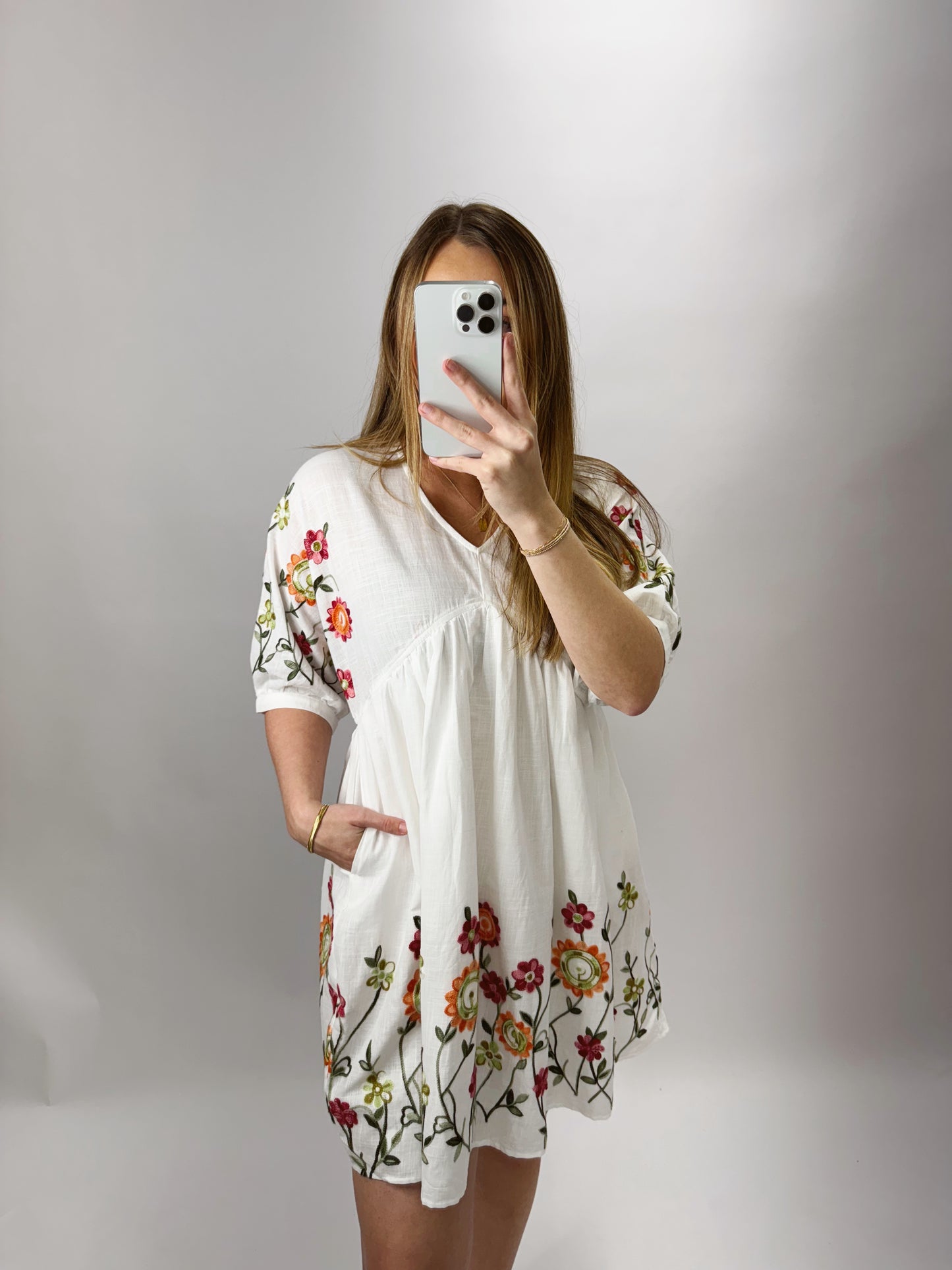 The Desirae | Floral Embroidered Dress