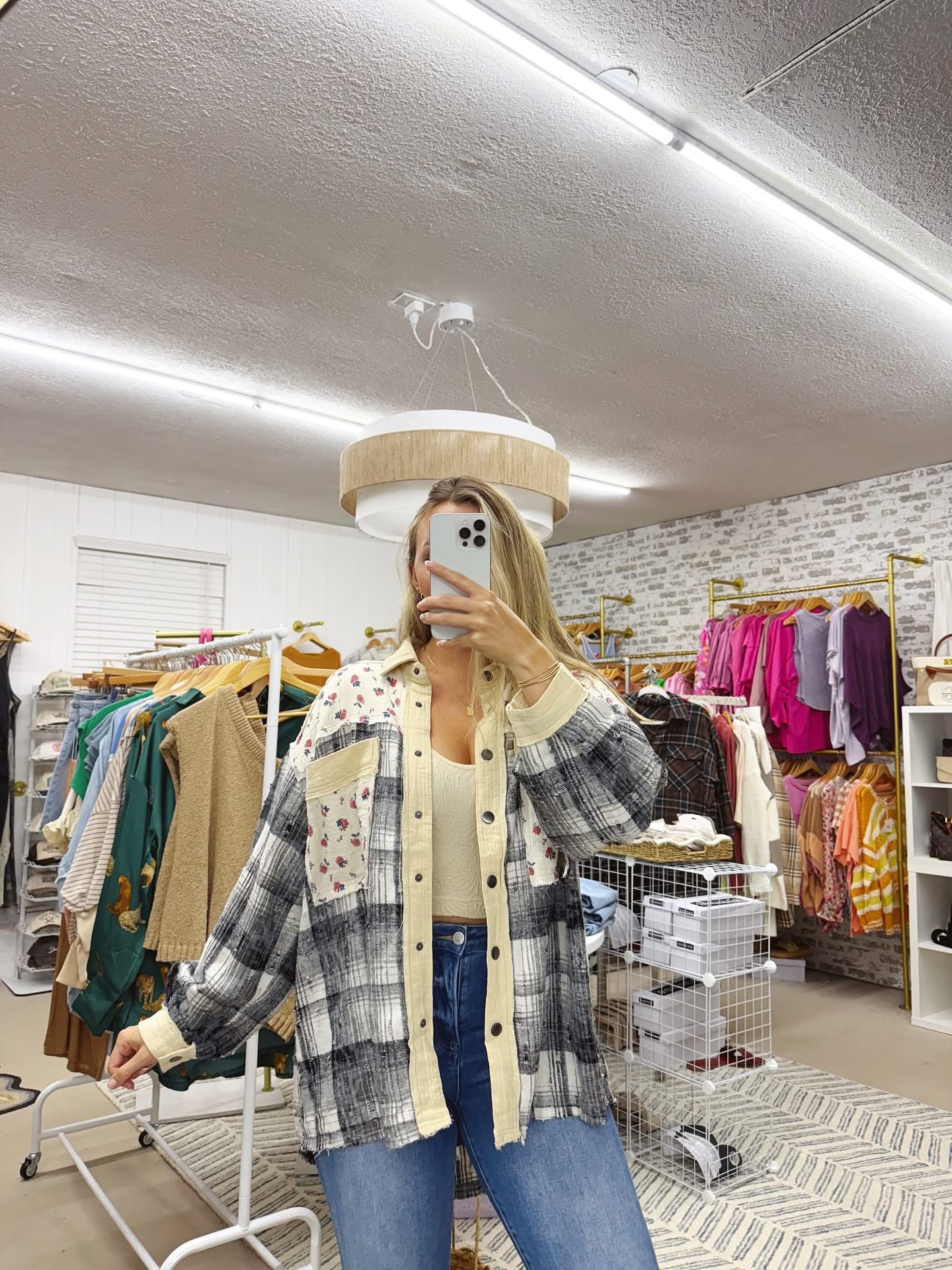 The Teri | Plaid and Floral Shacket