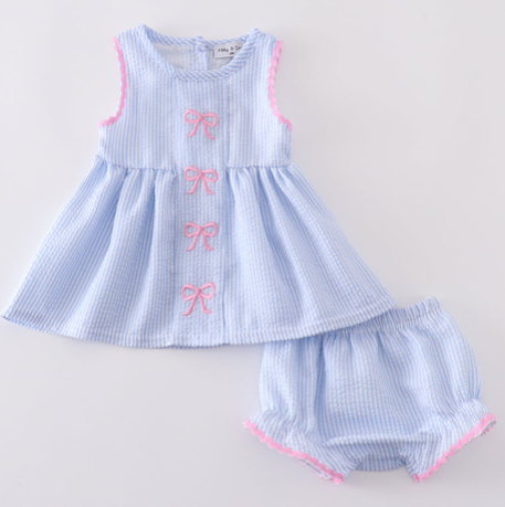 The Evie | Bow Bloomer Set