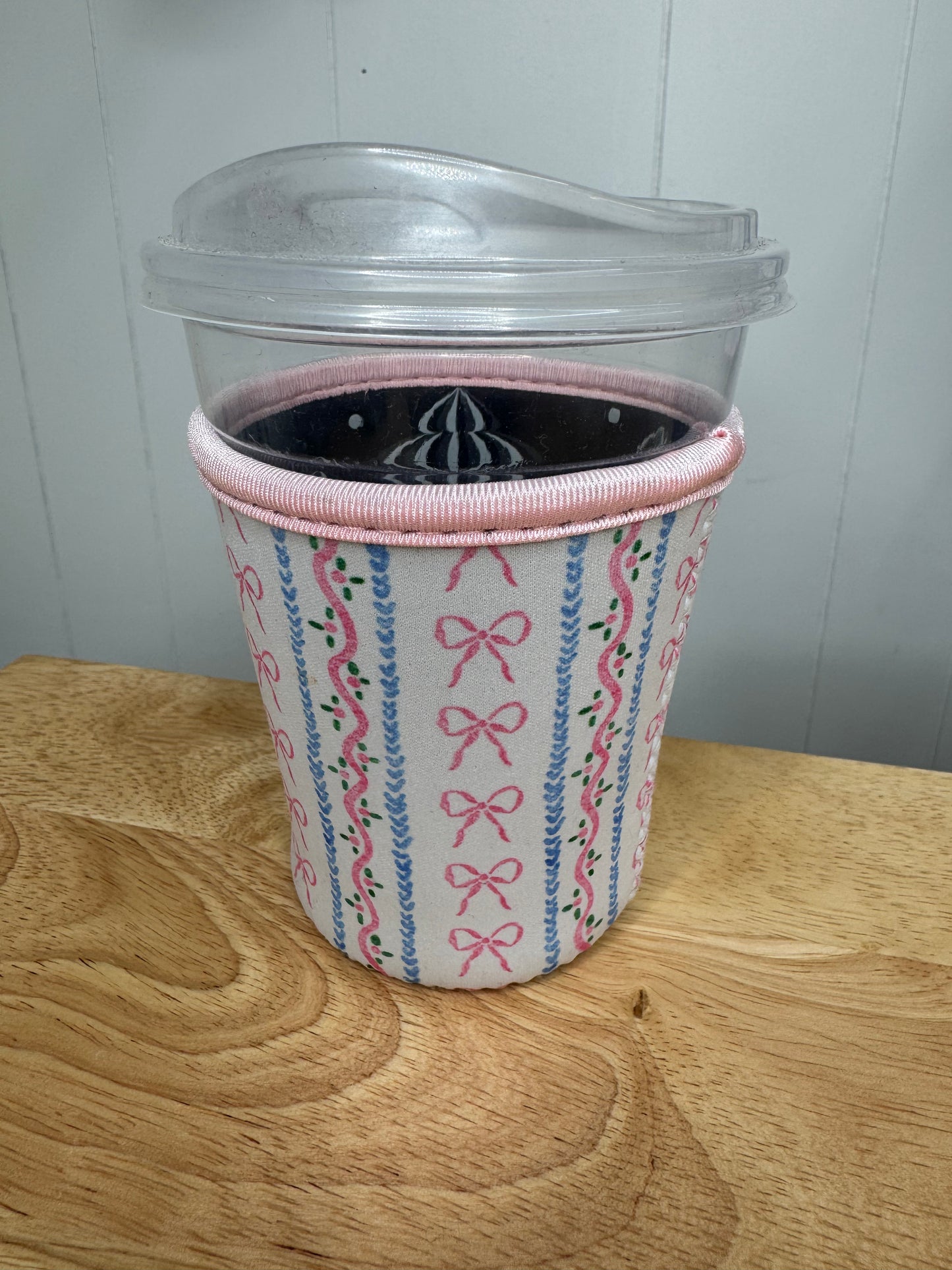 Pink Bow Cup Sleeve | Small