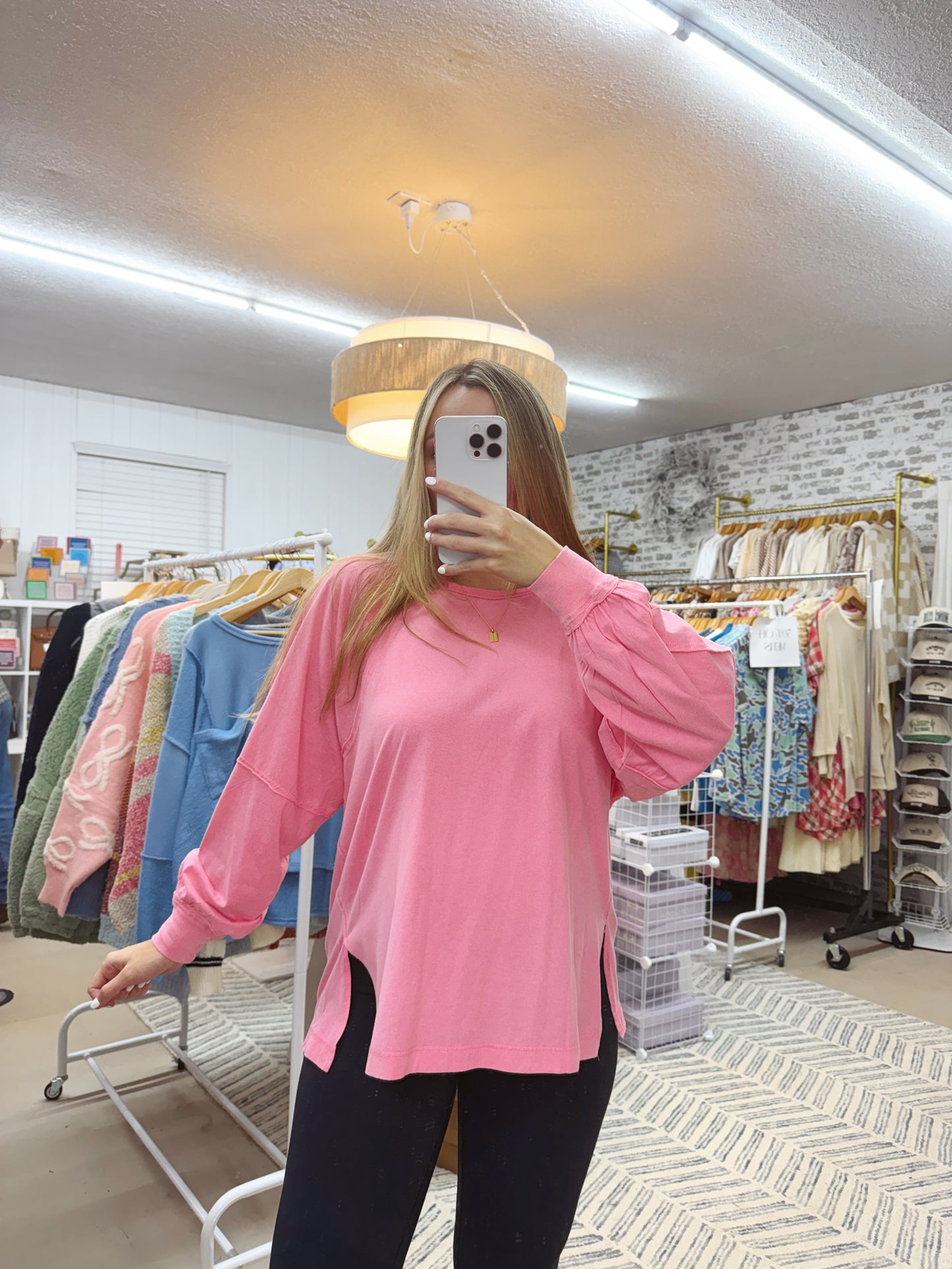 The Chloe | Washed Pink Long Sleeve