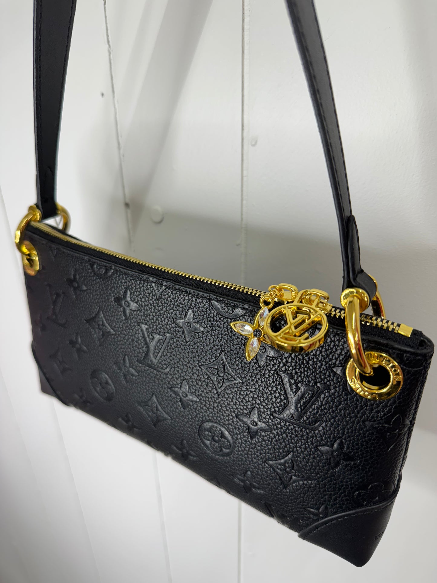 L/V Inspired Small Black Purse