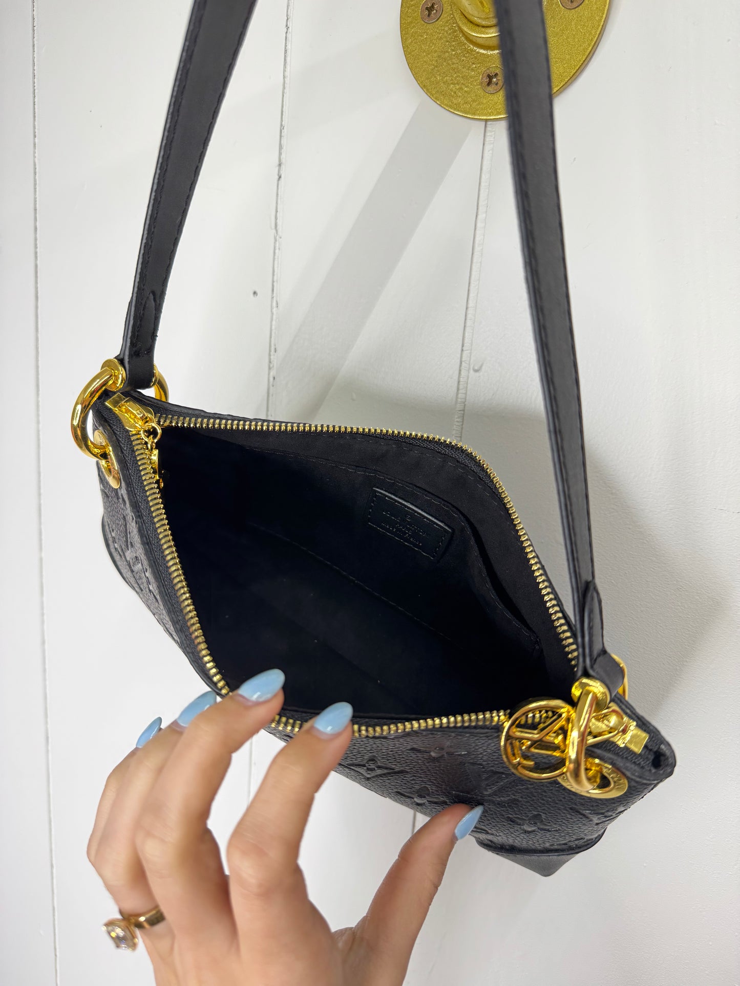 L/V Inspired Small Black Purse