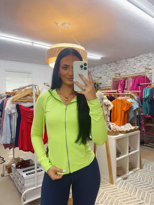 The Willow | Lime Green Active Jacket
