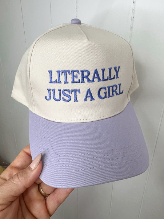 Literally Just A Girl | Lavender Trucker Hat