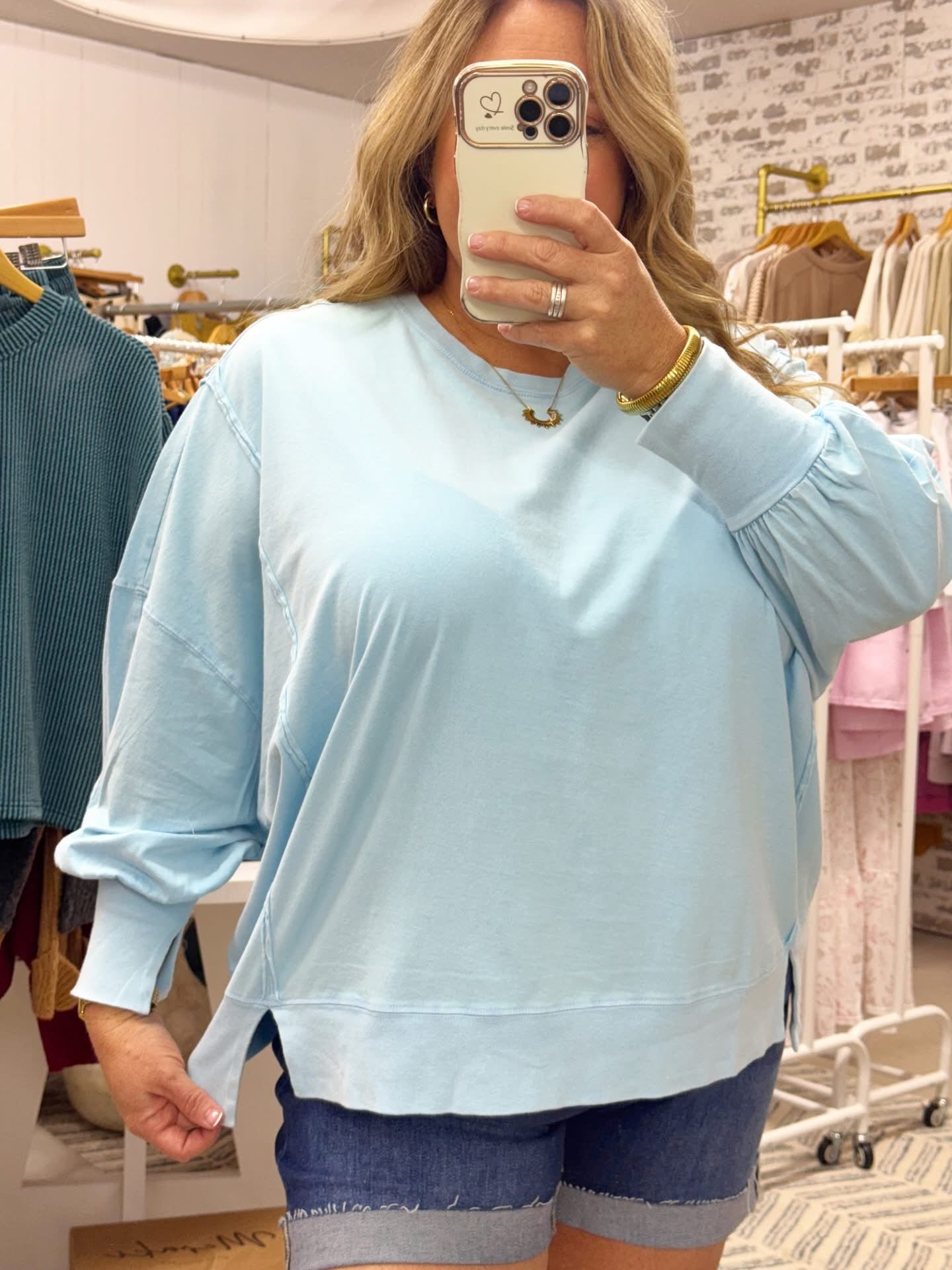 The Cortlynn | Oversized Side Slit Top
