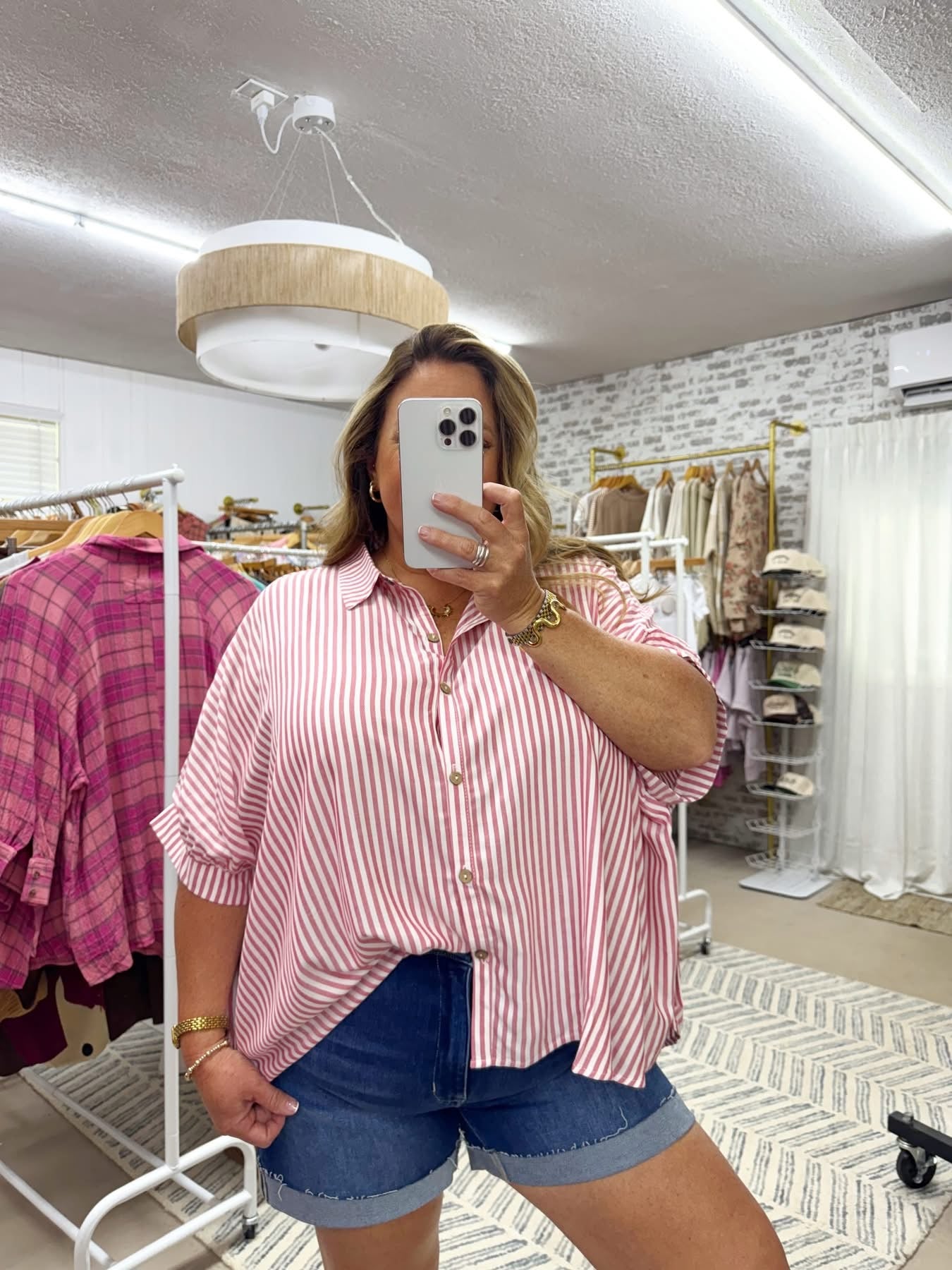 The Jaylen | Red Striped Button Up