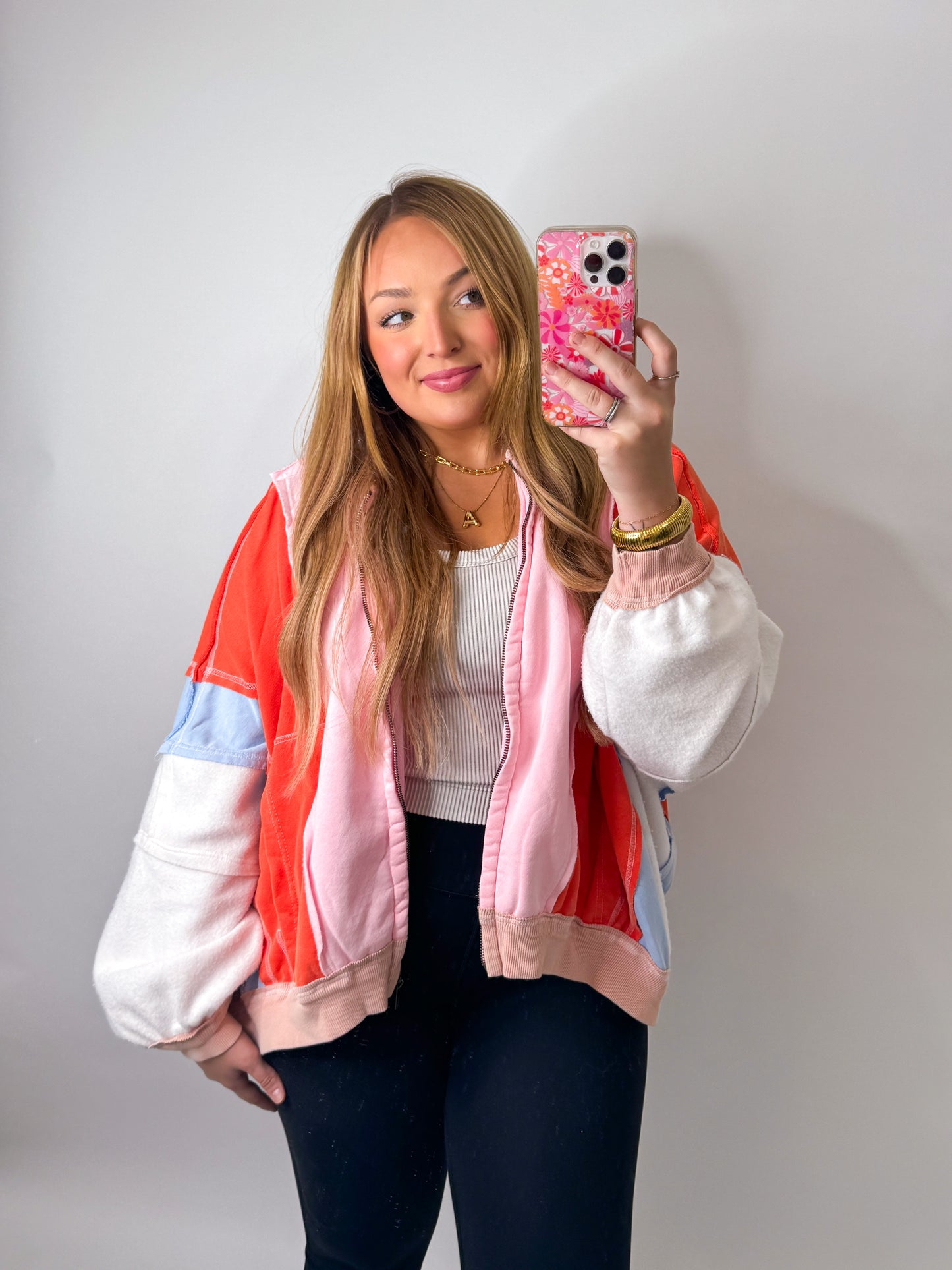The Lily | Color Block Zip Up Jacket