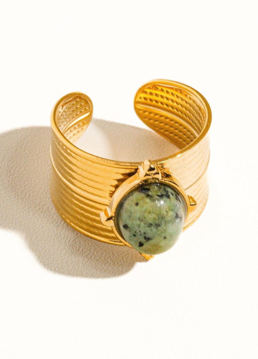 The Oasis | Adjustable Green Ring