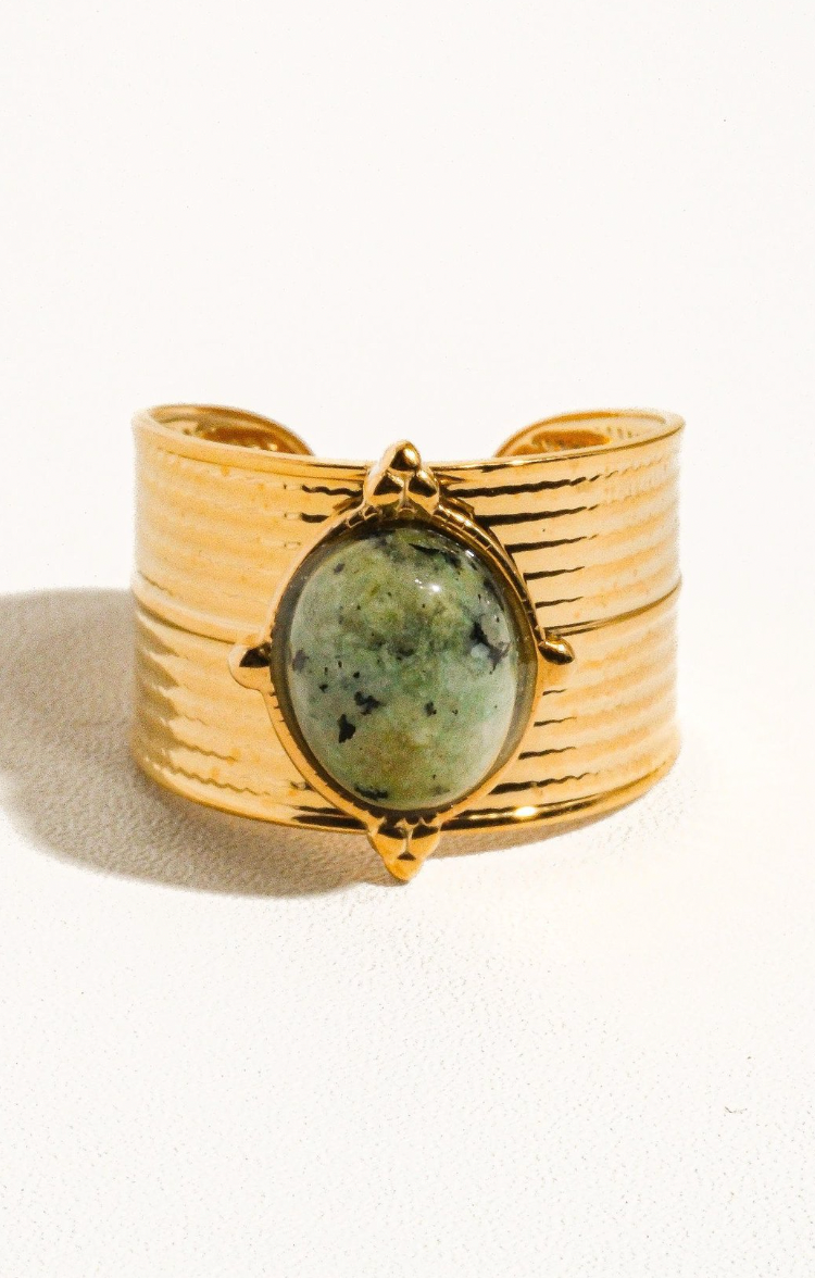 The Oasis | Adjustable Green Ring