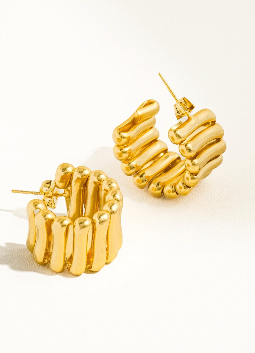 The Nyla | Chunky Gold Earrings