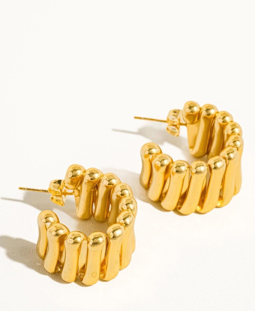 The Nyla | Chunky Gold Earrings