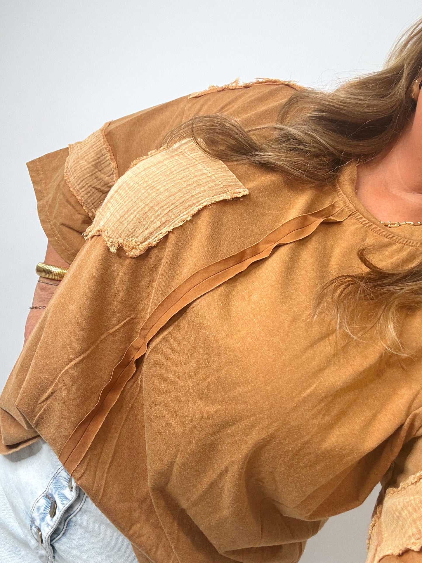 The Gabi | Brown Pocket Tee