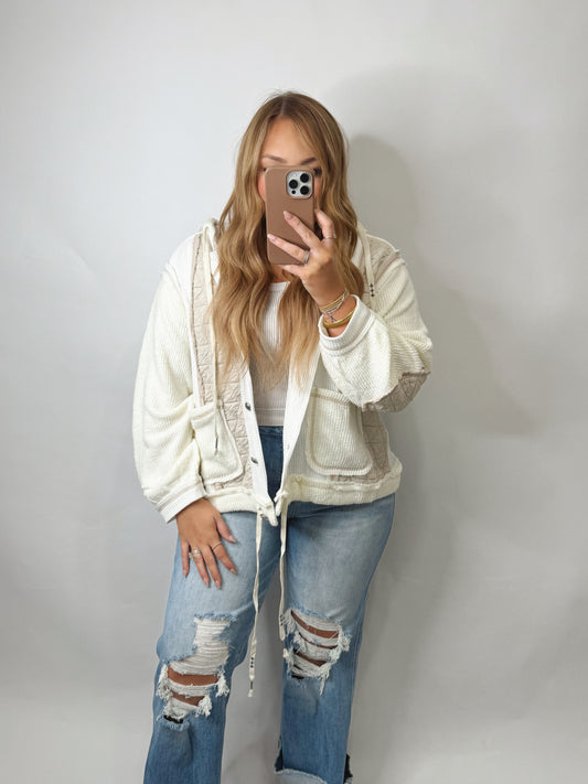 The Krystal | Cream Oversized Shacket