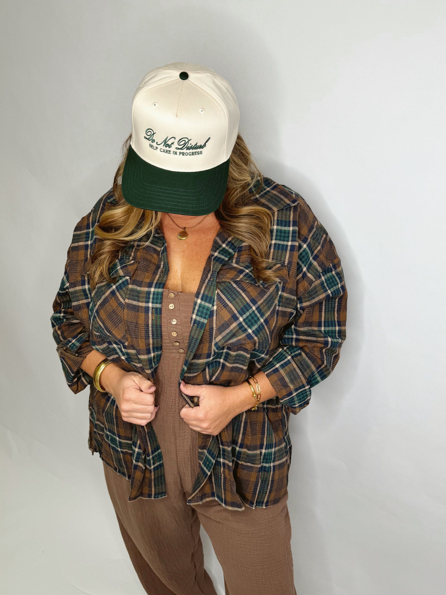 The Jackie | Brown and Green Flannel