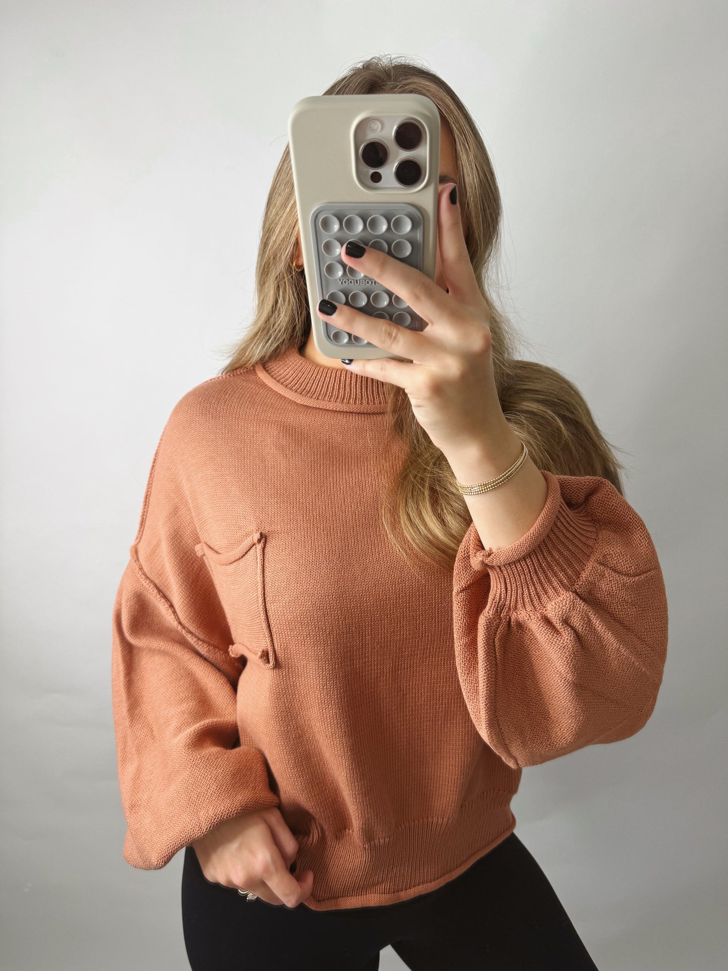 The Autumn | Rust Balloon Sleeve Sweater